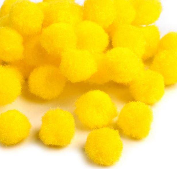 POM10 - kb. 20mm-es pompon - citromsárga