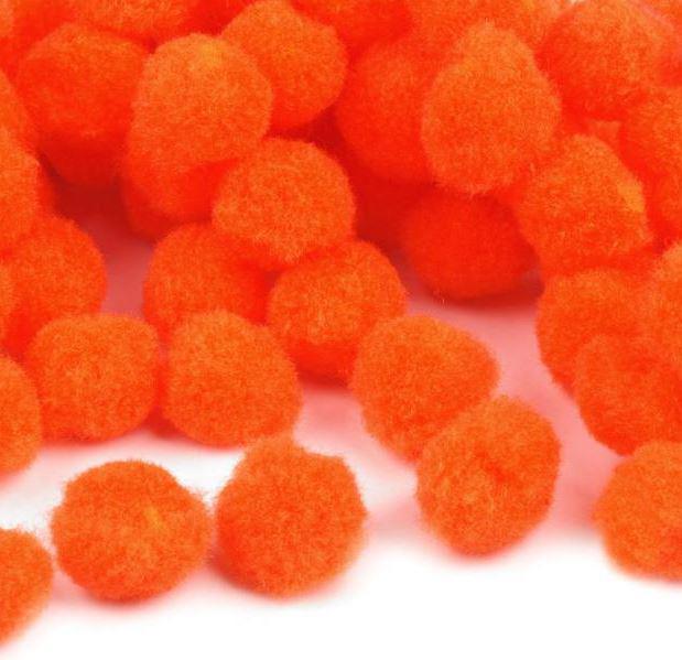POM14 - kb. 15mm-es pompon - sötét narancssárga