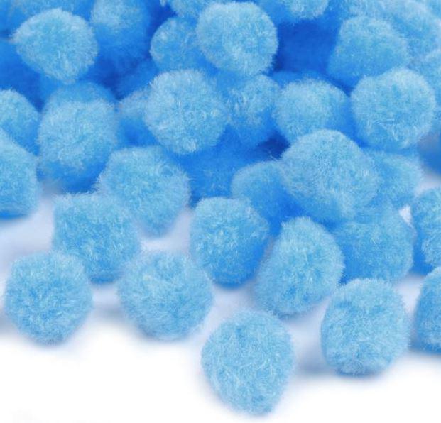 POM19 - kb. 10mm-es pompon - világoskék