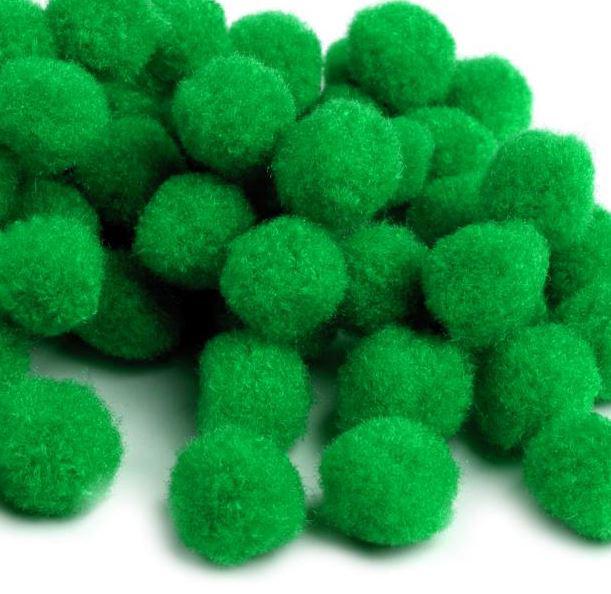 POM21 - kb. 10mm-es pompon - zöld