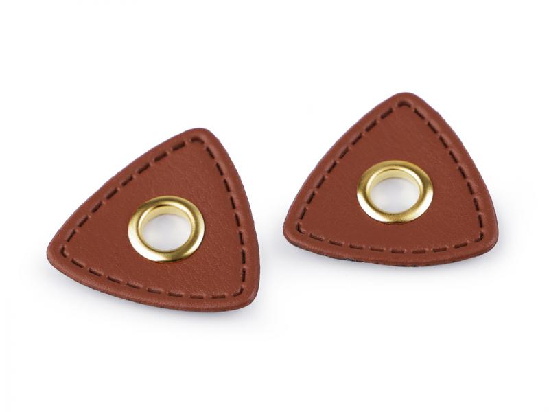 RÖV50 - Ringli bőr háromszög varrható 8 mm