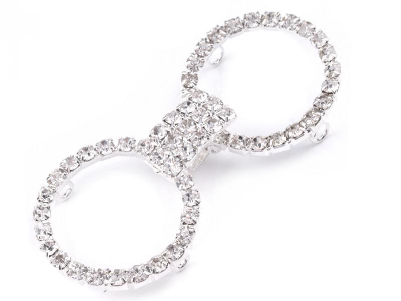 Strasszköves felvarrhatő kapocs, övdísz