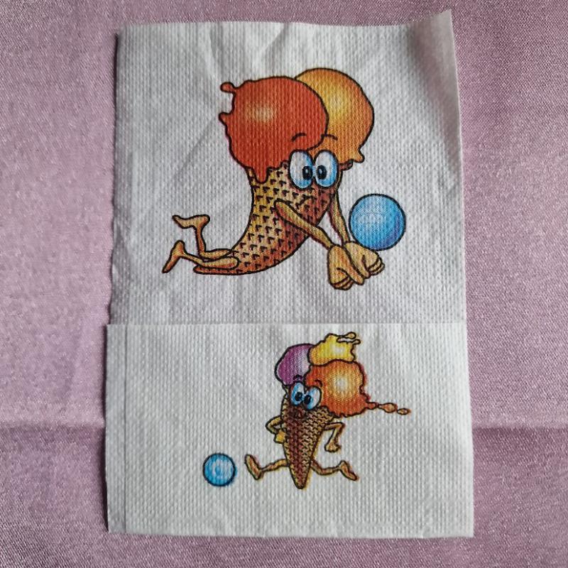 SZV137 Dekoupage - Röplabdázó fagyi 1 rétegű szalvéta