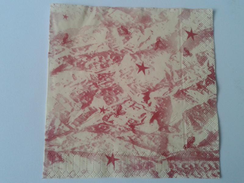 SZV23 Dekoupage - Barack színű alapon bordóminta 3 rétegű szalvéta