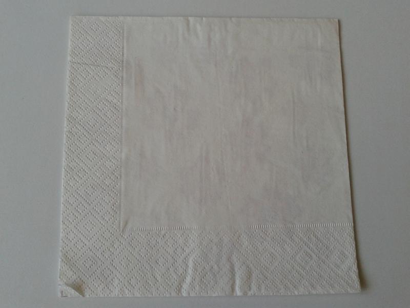 SZV86 Dekoupage - Egyszínű 3 rétegű szalvéta - fehér