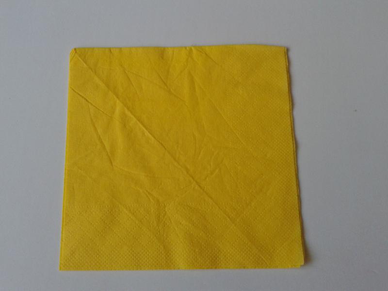 SZV87 Dekoupage - Egyszínű 3 rétegű szalvéta - citromsárga