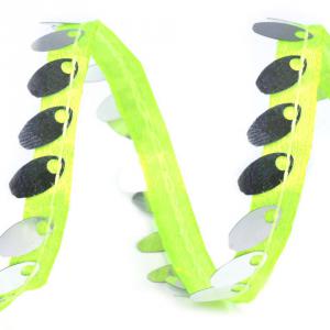 10mm-es flitteres szatén szalag -  zöld