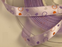 10SSM03 - 10mm-es szív mintás szatén szalag - lila