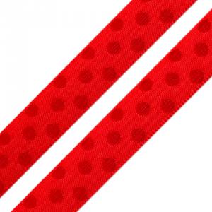 10SSZ09 - 10mm-es pöttyös szövet szalag - piros