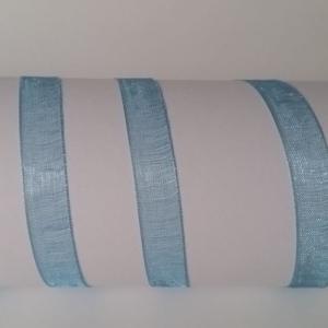 10SZO27 - 10mm-es organza szalag - középkék 27.