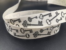 15SSZ18 - 15mm-es Kulcs mintás szövet szalag