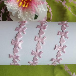 16SZK07 - 16mm-es Maci formájú, kivágott szatén szalag - babarózsaszín