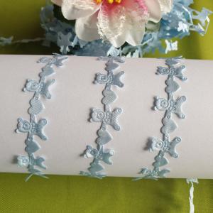 16SZK08 - 16mm-es Maci formájú, kivágott szatén szalag -  babakék