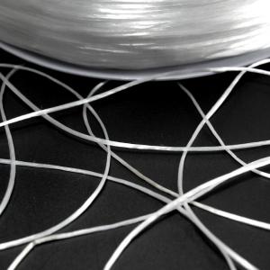 1SZSG02 - 1mm-es rugalmas fehér damil rugalmas gumi