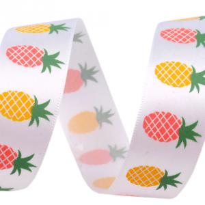 22SSM54 - 22mm-es ananász mintás szatén szalag