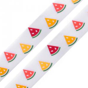 22SSM54 - 22mm-es dinnye mintás szatén szalag