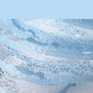 25SZK21 - 25mm-es Csipkehálós kivágott szatén szalag - kék