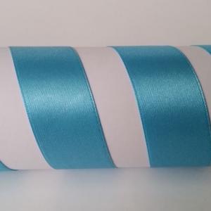 25SZS40 - 25mm-es Kétoldalas szatén szalag - türkiz 40.