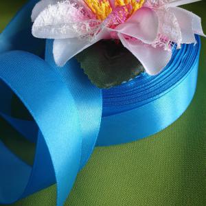 25SZS76 - 25mm-es szatén szalag – tókék 76.