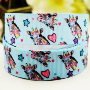 38SZR14 - 38mm-es zsiráf mintás ripsz szalag