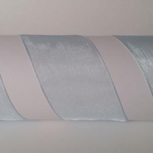 40SZO25 - 40mm-es organza szalag – babakék 25.