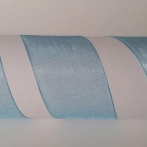 40SZO26 - 40mm-es organza szalag – égszínkék 26.