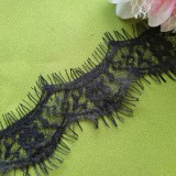 45SCS40 - 45mm-es Fekete francia csipke 3 méteres kiszerelésben