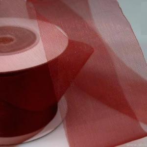 50SZO18 - 50mm-es organza szalag – bordó 18.