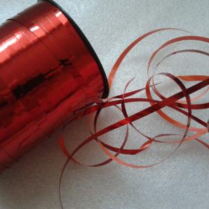 5mm-es behúzható szalag - piros metál