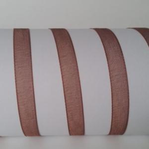 6SZO36 - 6mm-es organza szalag – csokoládébarna 36.