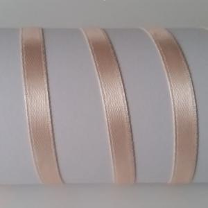 6SZS17 - 6mm-es szatén szalag - világosbarack 17.