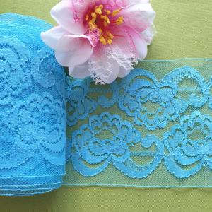 90SCS15 - 90mm-es türkiz kék csipke szalag