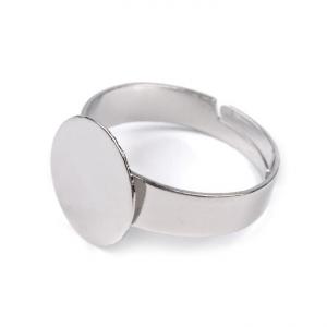 Állítható méretű, platina színű gyűrűalap
