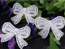 CSB25 - Fehér csipke masni 50x37mm