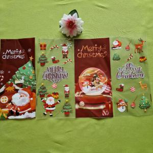 DCS131 - Karácsonyi mintás mikulás tasak - tálapó, cukorka, hógömb, hóember, rénszarvas