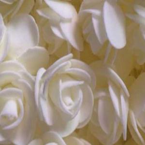 ESKÜVŐ - 20mm-es habrózsa - hófehér