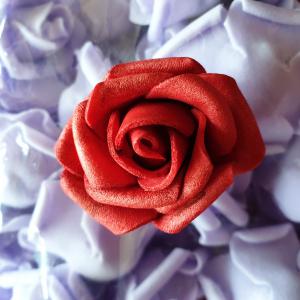 ESKÜVŐ - 40mm-es habrózsa -  Piros