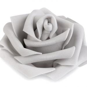 ESKÜVŐ - 65mm-es habrózsa -  világosszürke