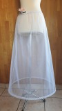 ESKÜVŐ ASZ01A - 1 körös rugalmas fehér menyasszonyi alsószoknya, abroncs, lépéskönnyítő