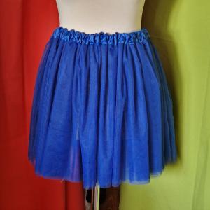 ESKÜVŐ ASZ58D - Királykék 40cm-es pörgős tüll szoknya - bál esküvő farsang
