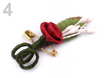 Esküvő BOK15 - bokréta, kitűző bordó színű szatén rózsával