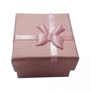 ESKÜVŐ DCS79 - Négyzet formájú gyűrűtartó doboz - rózsaszín