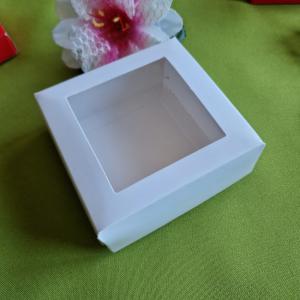 ESKÜVŐ DCS87 - Négyzet formájú gyűrűtartó doboz - fehér