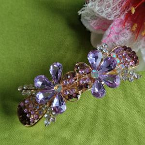 ESKÜVŐ HAD214 - Menyasszonyi strasszköves, virág mintás franciacsat