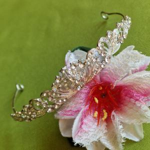 ESKÜVŐ HAD256 - 35mm magas Menyasszonyi Tiara Korona Hajdísz