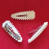 ESKÜVŐ HAD43 - Menyasszonyi gyöngyös pattintós hajcsat, hajdísz