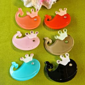 ESKÜVŐ HPT50 - Delfin formájú strasszköves hajpánt, hajráf dísz - bross, kitűző