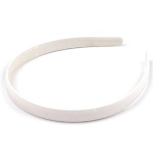 ESKÜVŐ HPT53 - 12mm-es hófehér műanyag hajpánt, hajráf