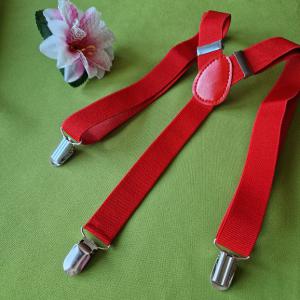 ESKÜVŐ HTG03B - Piros Y alakú hózentróger/ nadrágtartó