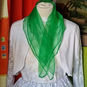 ESKÜVŐ KEN09 - Női divatos, retro kendő, hajpánt - Fűzöld